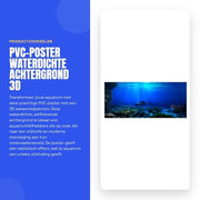 Poster da parete in PVC, acqua resistente, autoadesivo, effetto 3D, mondo marino, decorazione per acquario, adesivo colorato, 122 * 46 cm