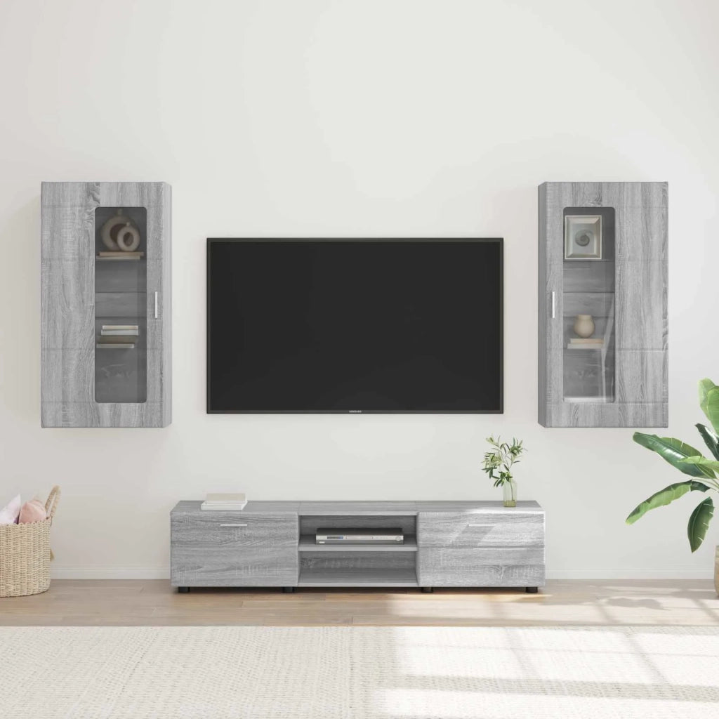 Set mobile TV FLORIN 3 pcs Grigio Sonoma Legno multistrato 3397930