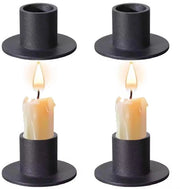 5 candelabri neri, candelabro in acciaio lucido con centro decorativo, adatto per la decorazione domestica, matrimoni, compleanni, feste e regali di benvenuto.