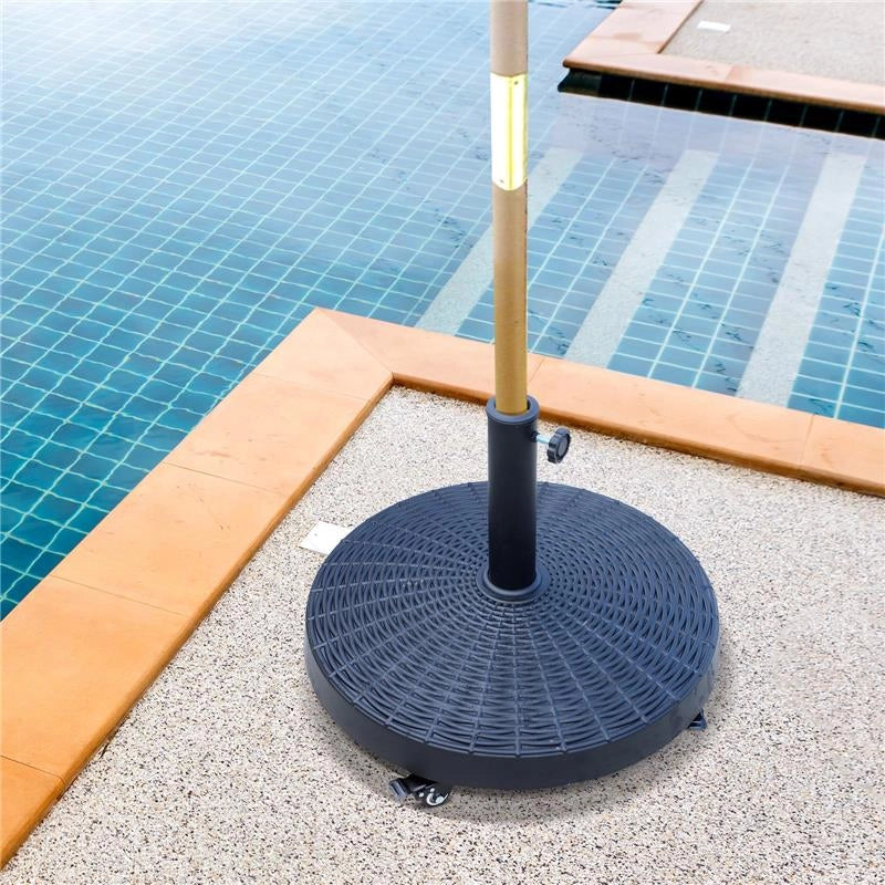 BASE PER OMBRELLONE DA 38MM E 48MM IN RESINA E ACCIAIO 52 X 41 CM NERO