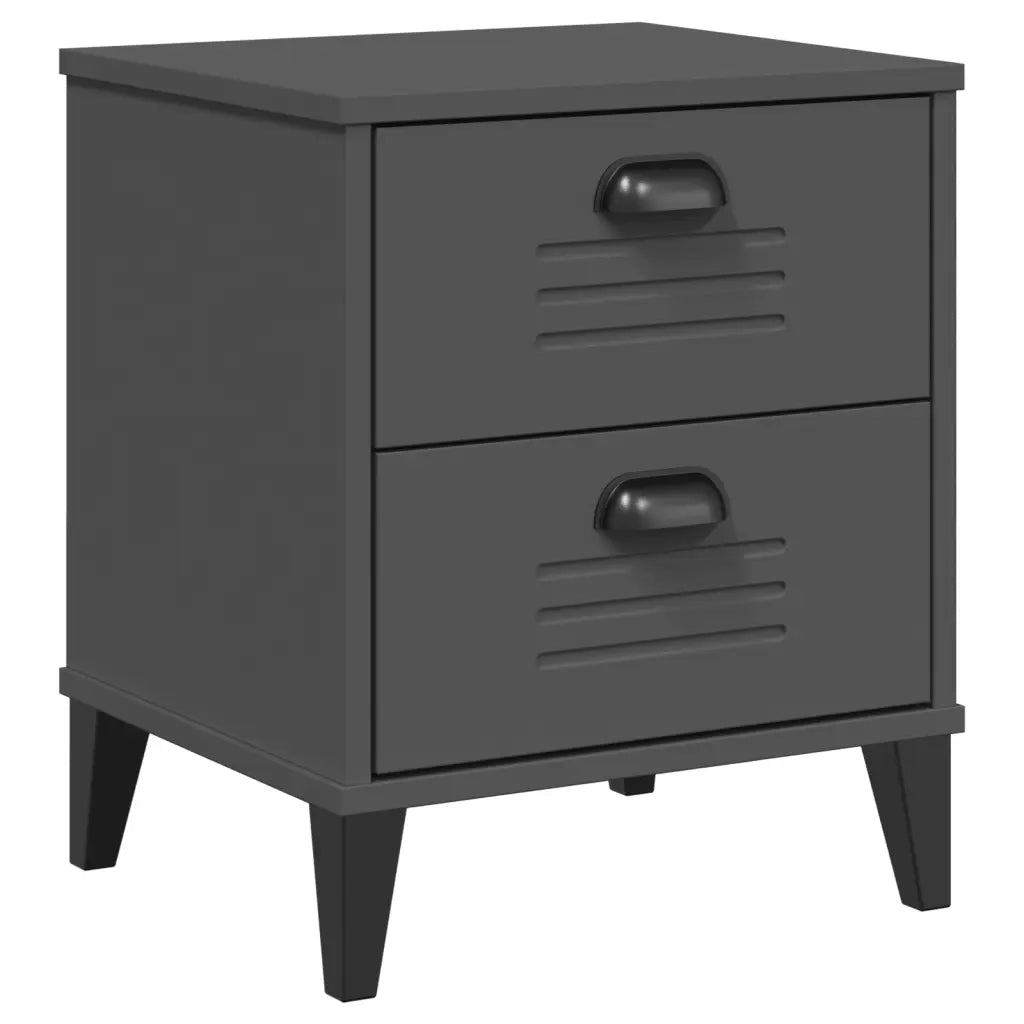 Comodino VIKEN Antracite in Legno Multistrato 374910