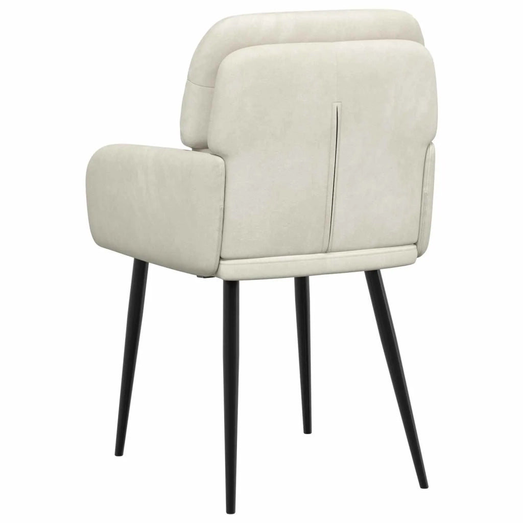 Sedie da pranzo 2 pz Velluto Crema 59 x 59,5 x 90 cm 42034313