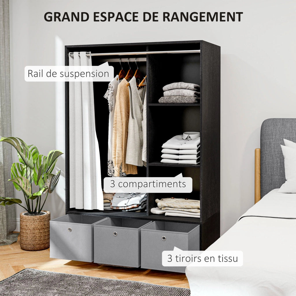 Armadio con porta scorrevole ¨C zephmum ¨C bianco 105x48x160 cm