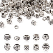Accessori per gioielli a catenina 100 pezzi - Stile tibetano - Argento antico - Catenine a grande foro - Forme miste - Senza cadmio e senza piombo - Catenine per accessori