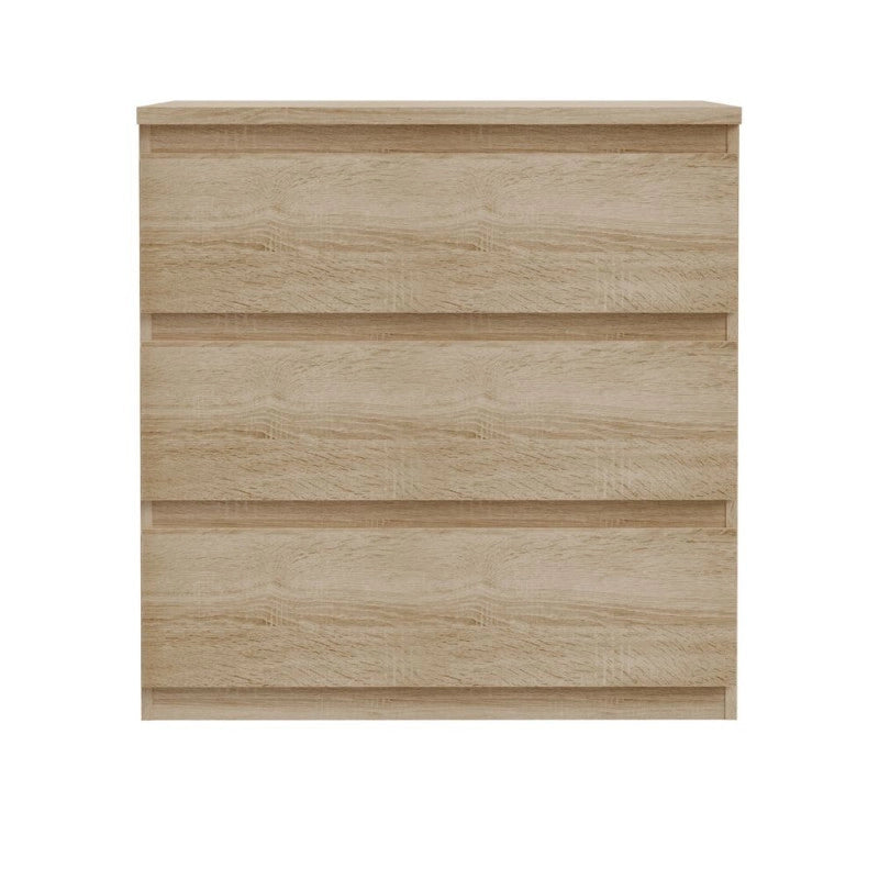 Cassettiera Morgan 3 cassetti 77.2x79.8x42.2 cm. colore rovere