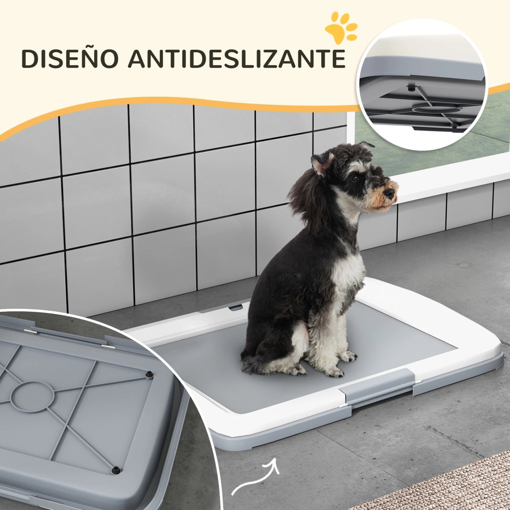 Toilette per Cani con Vassoio ¨C Xylo ¨C Grigio 63x48,5x6 cm