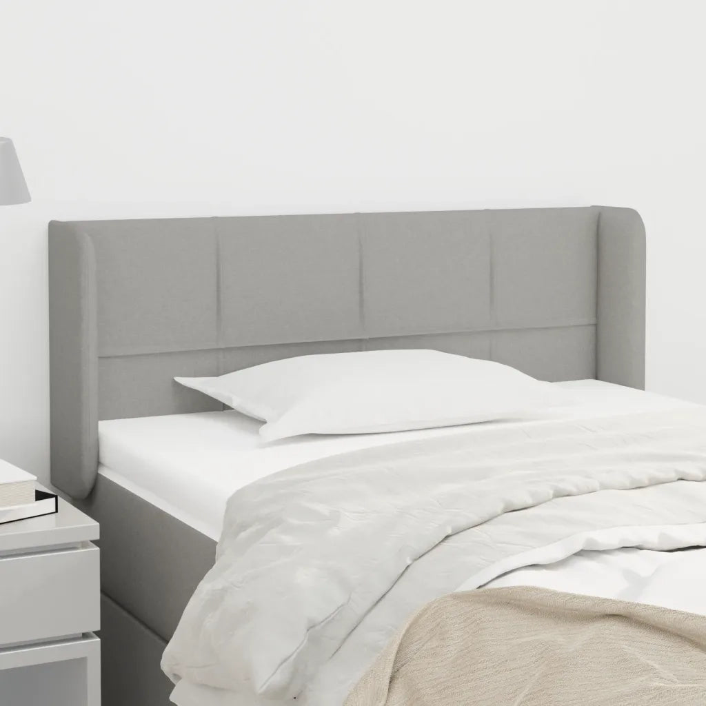 Testiera ad Orecchio Grigio Chiaro 103x16x78/88 cm in Tessuto 3118758