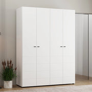 Armadio Camera da Letto Soris, Guardaroba Grande Appendiabiti, 155x208h cm Bianco Opaco