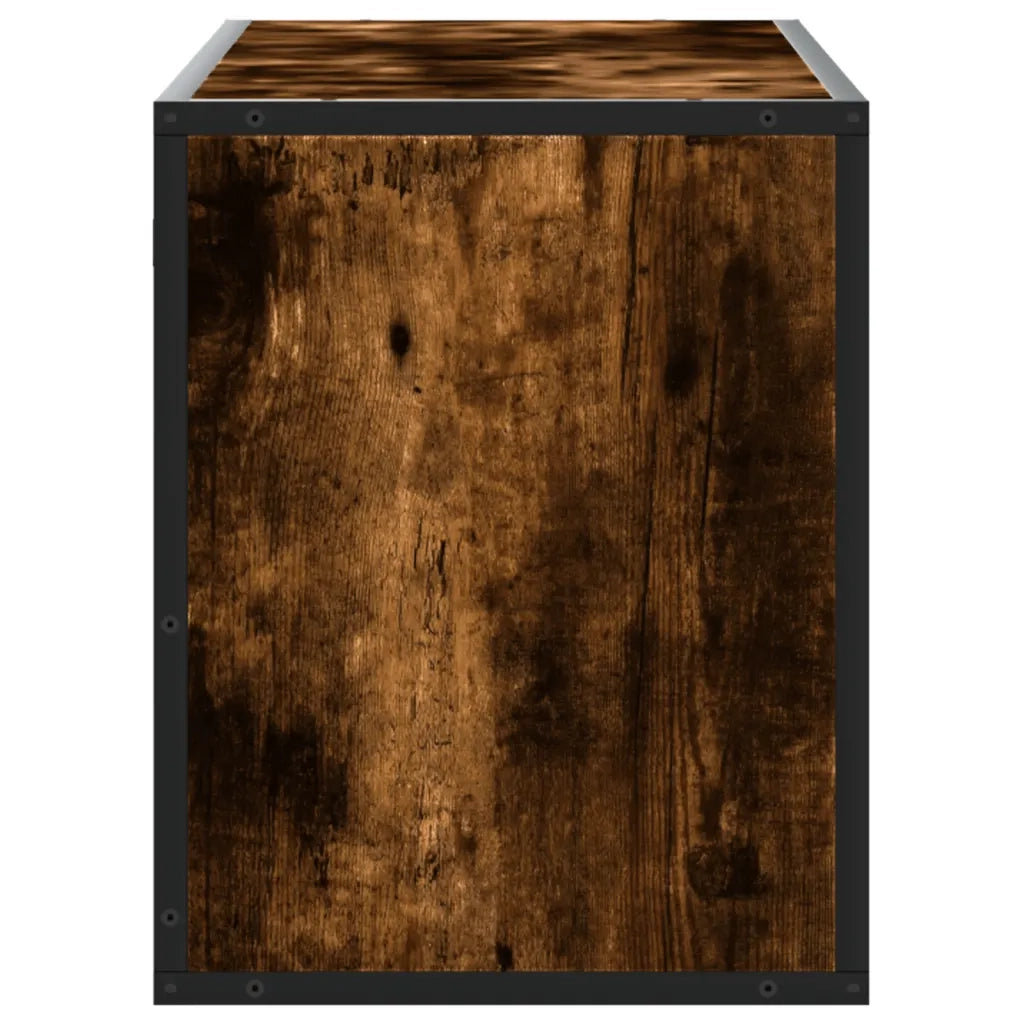 vidaXL Mobile TV Rovere Fumo 100x31x39,5cm Legno Multistrato e Metallo