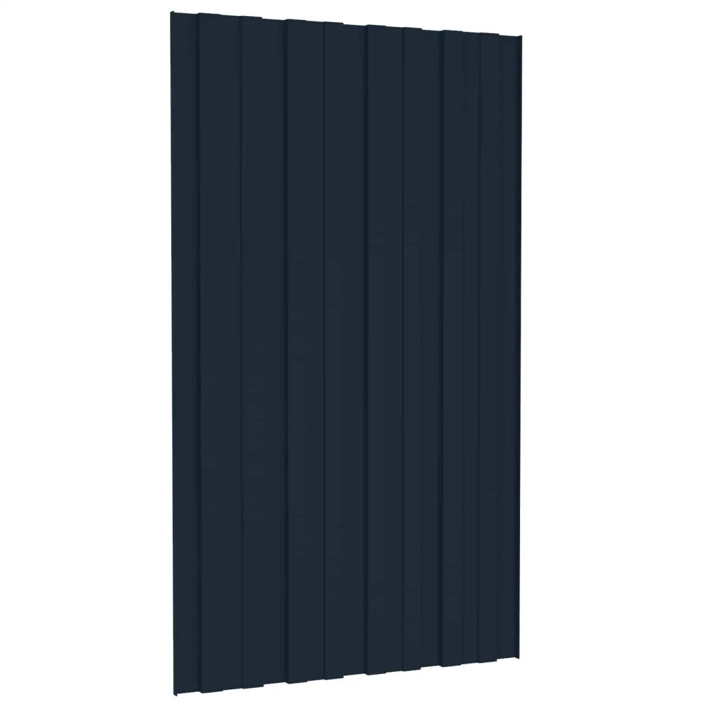 Pannello per tetto 12 pz Antracite 80 x 45 cm Acciaio zincato CFW6157976