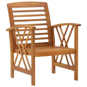 Sedia da patio-Sedie da Giardino 2 pz in Legno Massello d'Acacia 144252