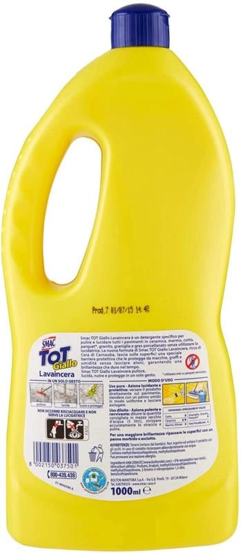 SMAC TOT GIALLO DETERGENTE LAVAINCERA CON CERA DI CARNUBA 1 LT