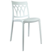 Marvin Sedia Kent Da Interno Esterno In Polipropilene e Resina Impilabile Di Design Moderne Bianco/1 Sedia