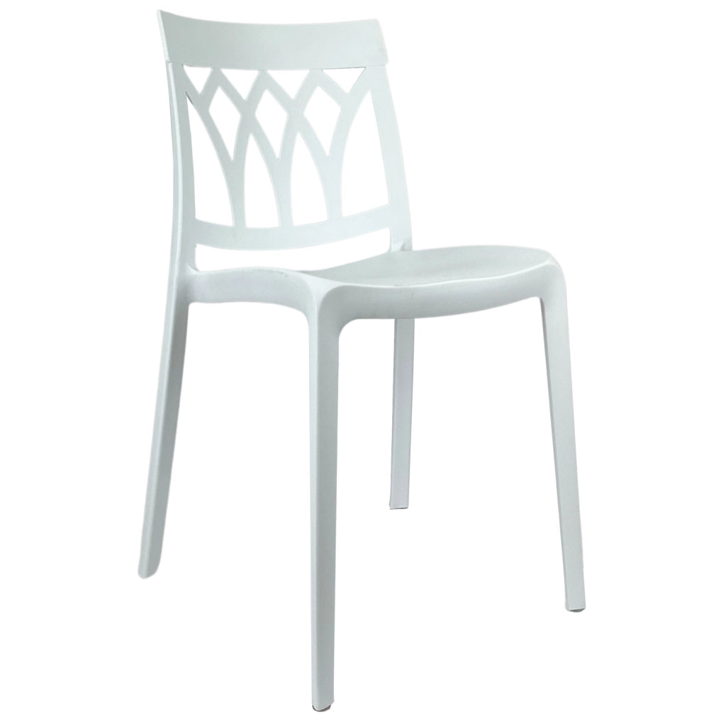 Marvin Sedia Kent Da Interno Esterno In Polipropilene e Resina Impilabile Di Design Moderne Bianco/1 Sedia