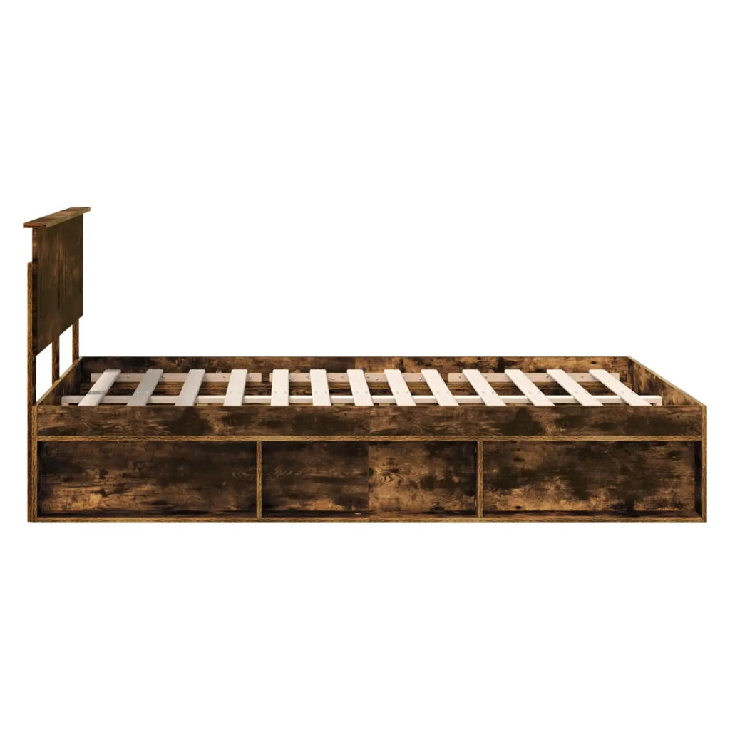 Struttura del letto Rovere fumé 160 x 200 cm Legno multistrato 3407854