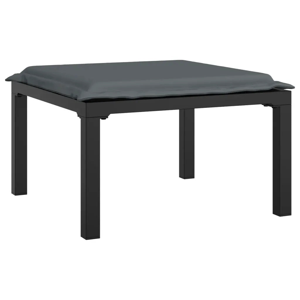 Set Salotto da Giardino 9 pz | Set di Mobili da Esterno Nero e Grigio in Polyrattan