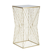 Tavolino VKH594, Oro, Metallo, 50x50x100 cm