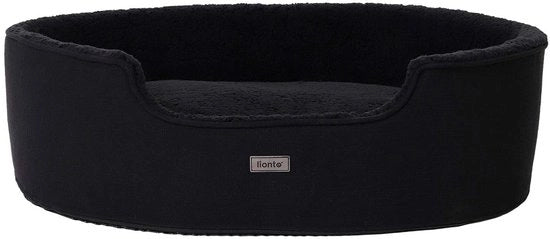 Mandino per cani con cuscino ribaltabile e copertura lavabile, mandino per cani con punti antiscivolo, 92x72 cm, letto per cani e gatti con imbottitura, nero