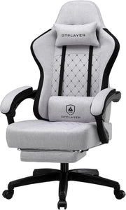 Sedia da gaming, ergonomica con cuscino a molle insacchettate, braccioli e poggiapiedi articolati, sedia per computer ergonomica con schienale alto con supporto lombare FG