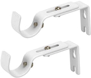 Cassetti per corda da tenda - 2-pack fissaggio regolabile, sostegni corda da tenda per 1 pollice (Bianco)
