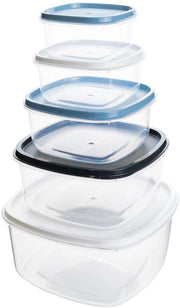 Contenitori in plastica, 220 ml, 350 ml, 600 ml, 1200 ml, 2000 ml, Contenitori alimentari in plastica, BPA libero, compatibile con forno a microonde, lavastoviglie, resistente al congelatore