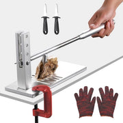 Apriostri di ostriche con pedale antiscivolo - set di ostriche - guanti taglienti resistenti - utensile in acciaio inossidabile - manico regolabile - lama affilata 13mm - attrezzo per ostriche