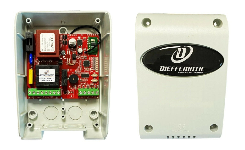 CENTRALE DI CONTROLLO 1 MOTORE 230V + box + ricevitore radio 433mhz EKOSSR