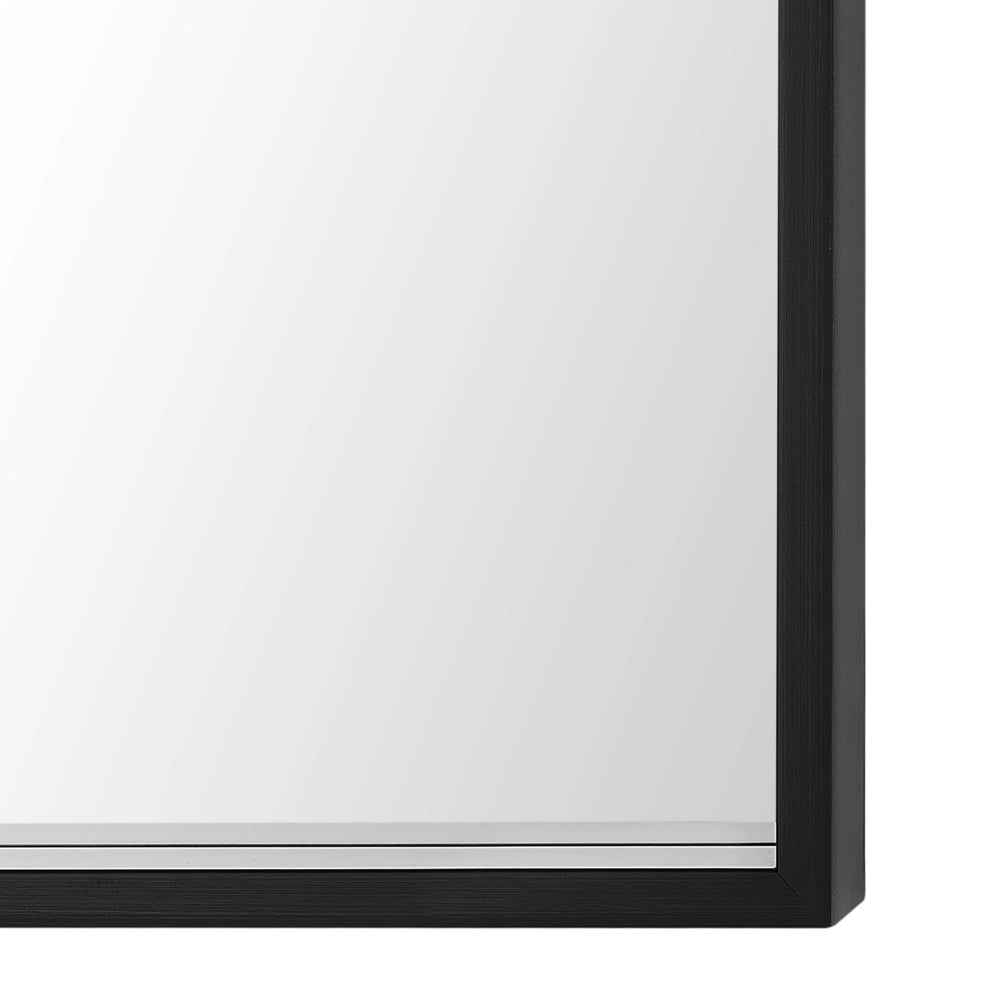 Specchio da parete con cornice sintetica nera 50 x 50 cm quadrato da appendere alla parete