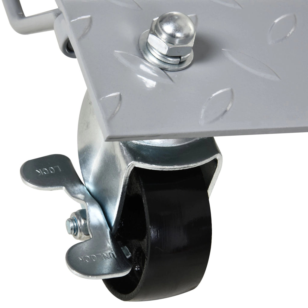 Carrello di sollevamento, 2 pezzi, ausilio per il cambio gomme, cric per auto con 4 ruote, grigio, 40,5x30x13,5 cm, per auto e officina