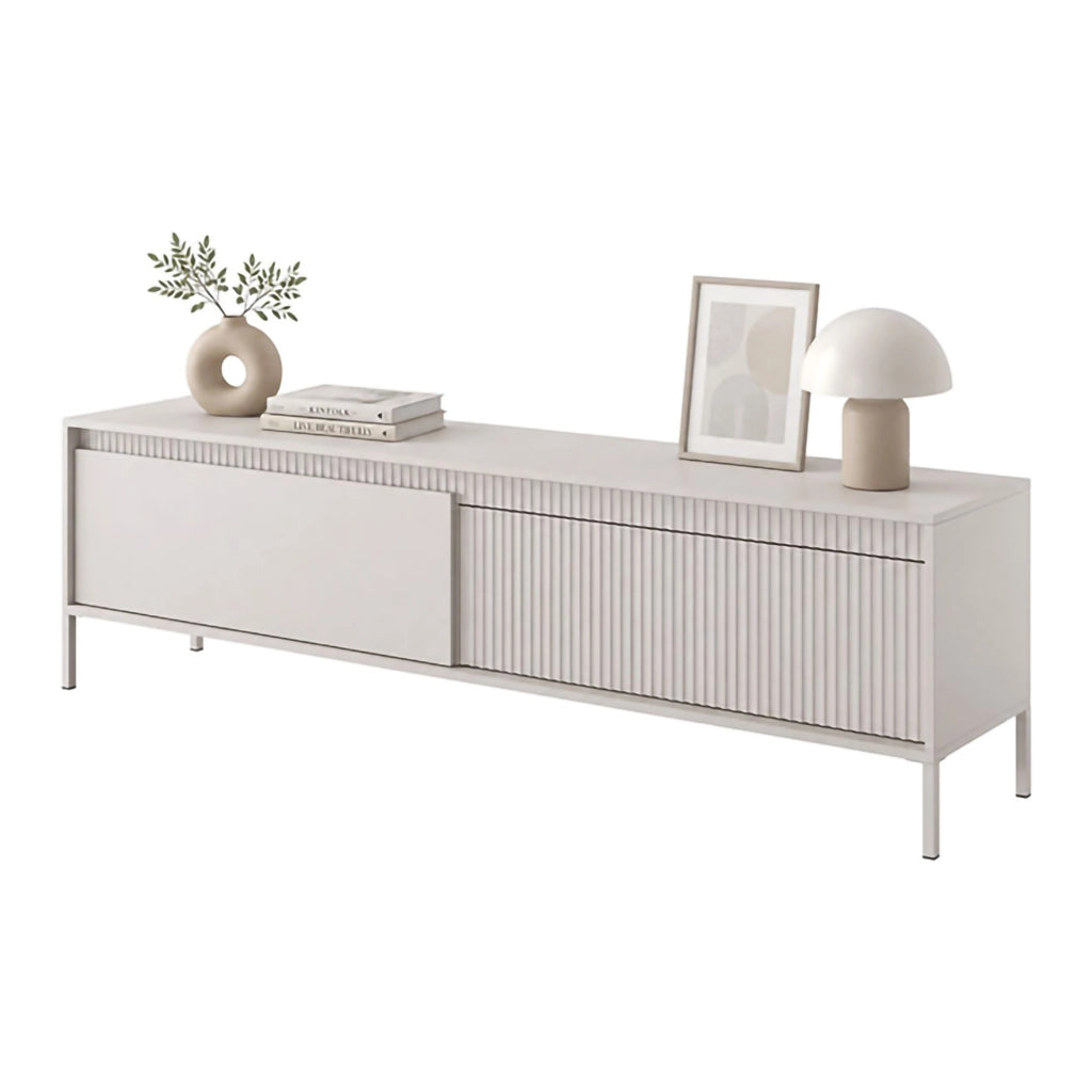 Kami, Mobile Porta tv un Ripiano, 187x40x53h cm Beige