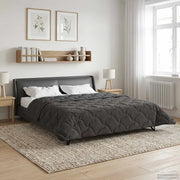 Duvet Estivo Antracite 240 x 260 cm Microfibra e Fleece Teddy 42026168