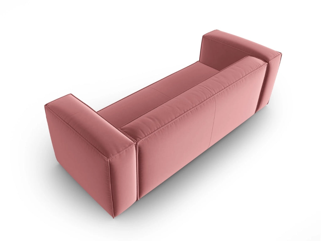Cosmopolitan Design - Divano "Mackay" 4 posti in velluto salmone 