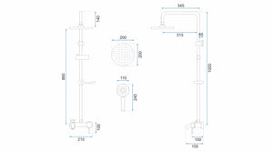 Set Doccia Da Incasso Luis Chrome