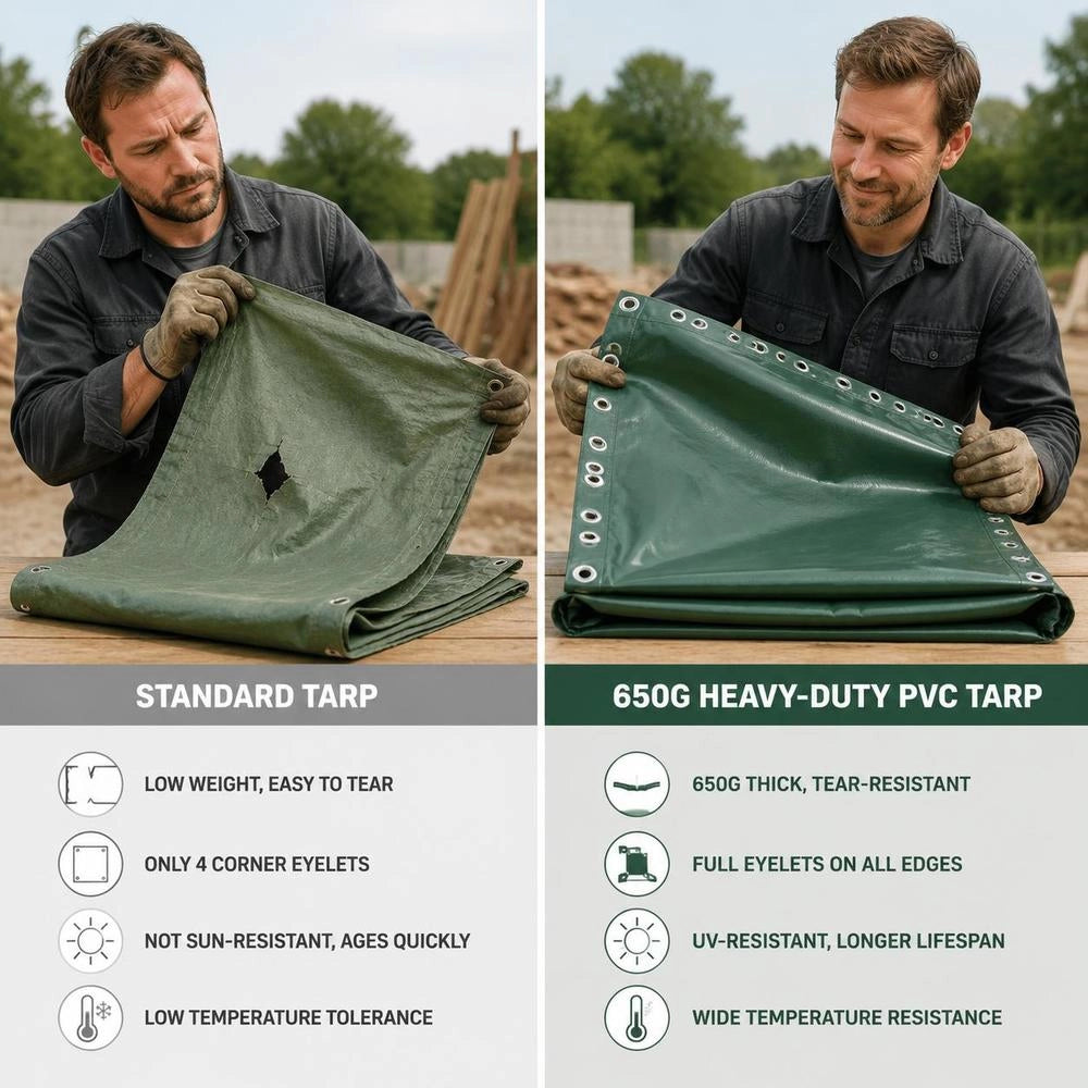 Tarpaulin 650 G/square Meter 1.5 X 6 M Green