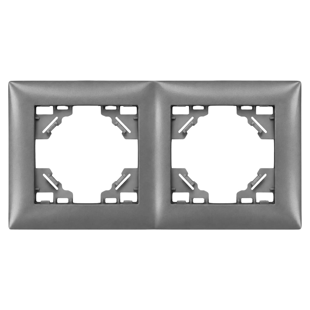 Placca Doppia Per Prese Oste Jnh014-2f Grey