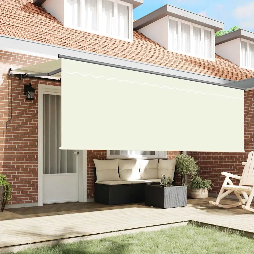 vidaXL Tenda con tende Crema 350 x 200 x 120 cm Tessuto e Metallo
