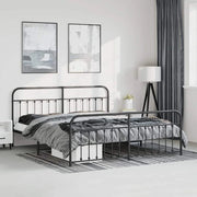 Giroletto con Testiera e Pediera Metallo Nero 193x203 cmcod mxl 129395