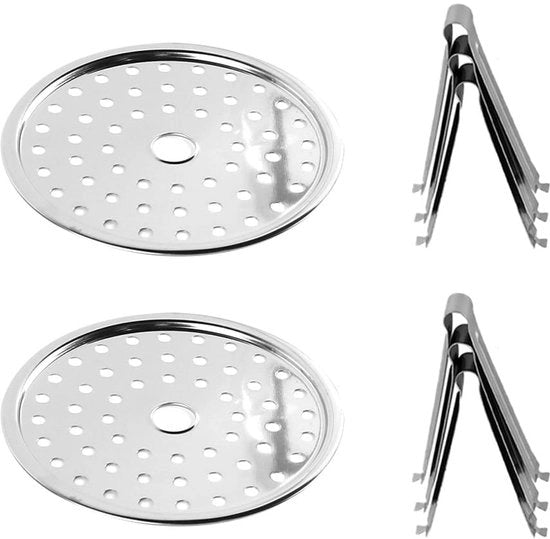 Stompoiauto a Sfera in Acciaio Inox - Piastra di Vapore e Piastra di Raffreddamento - Adatto per Pentola a Vapore e Pentola a Pressione - Sostenibile e Pratico - Ideale per la Cucina - Adatto per la Cucina