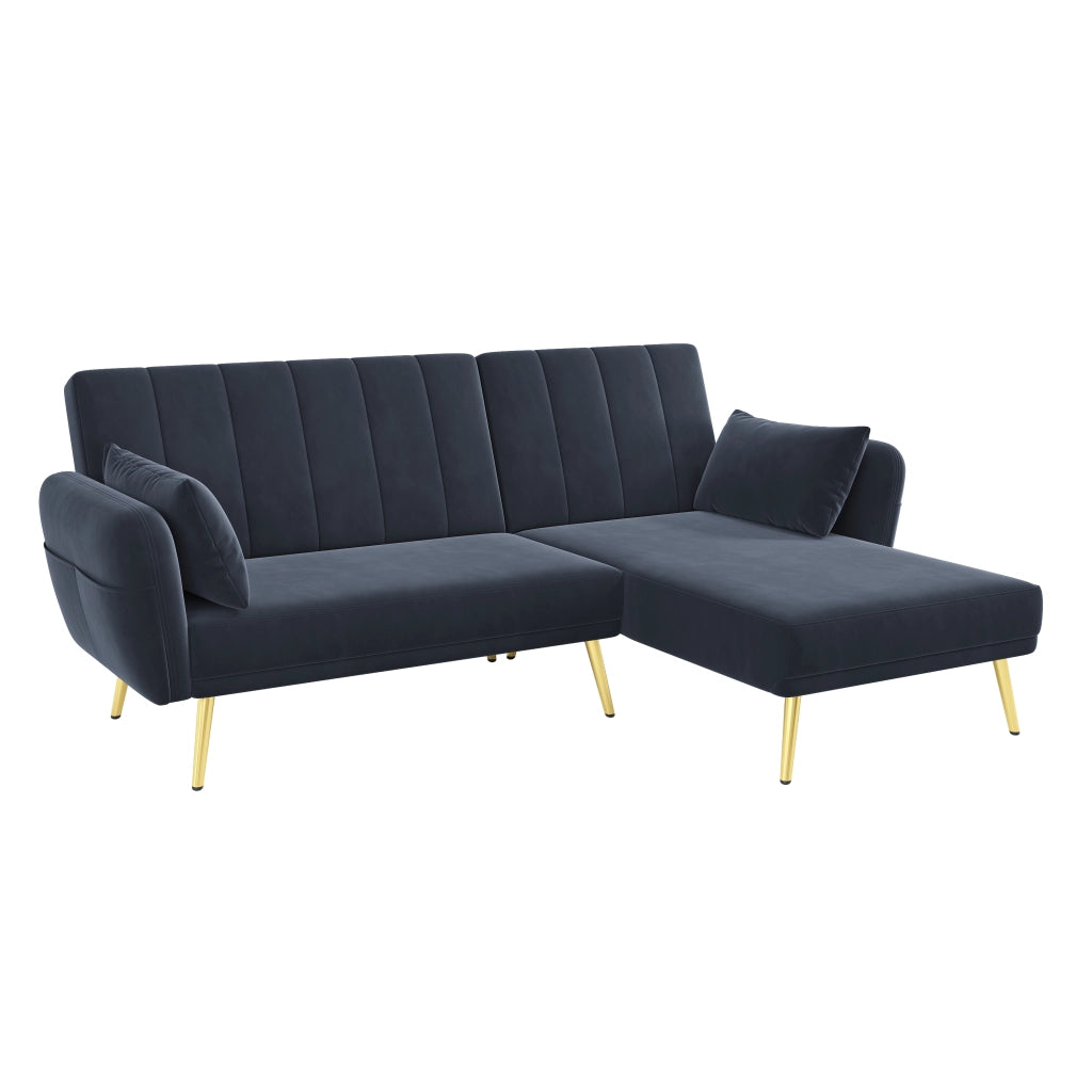 Divano Angolare Letto con Chaise Longue ¨C Xylo ¨C Tessuto, Trasformabile