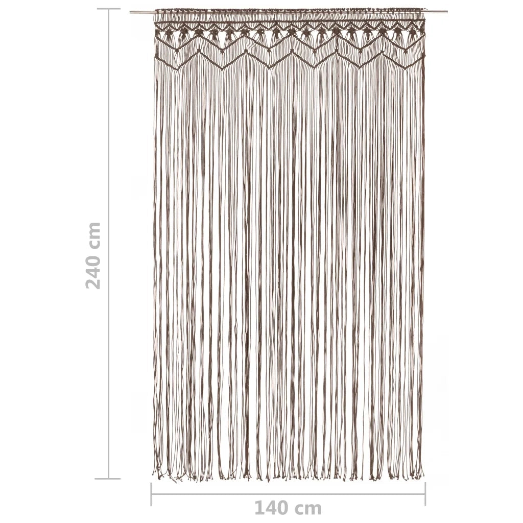Tenda MacramÃ¨ Grigio Talpa 140x240 cm in Cotone cod mxl 69000