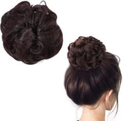 2 pezzi di elastico per capelli per capelli ondulati e ricci - estensioni sintetiche per chignon per acconciature alzate