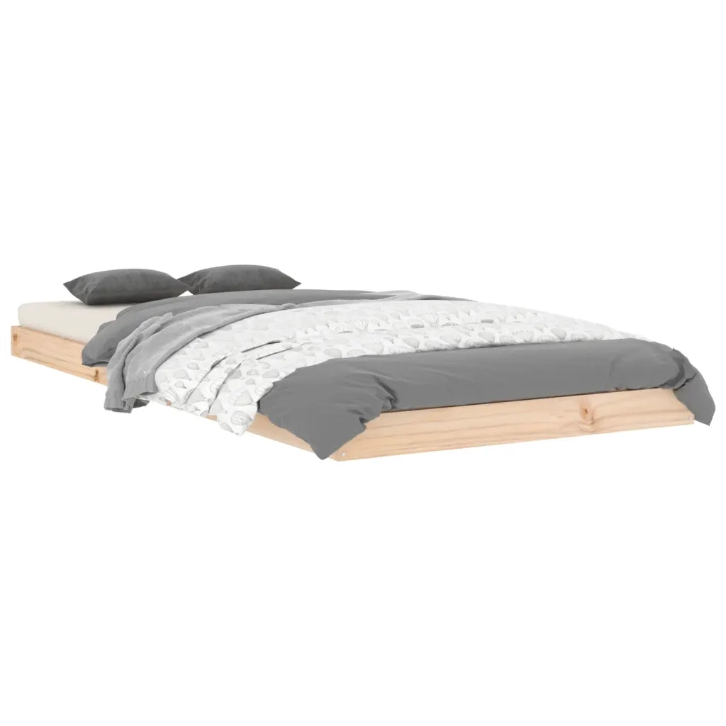 Giroletto senza Materasso-Struttura Letto 90x200 cm in Legno Massello di Pino 574556