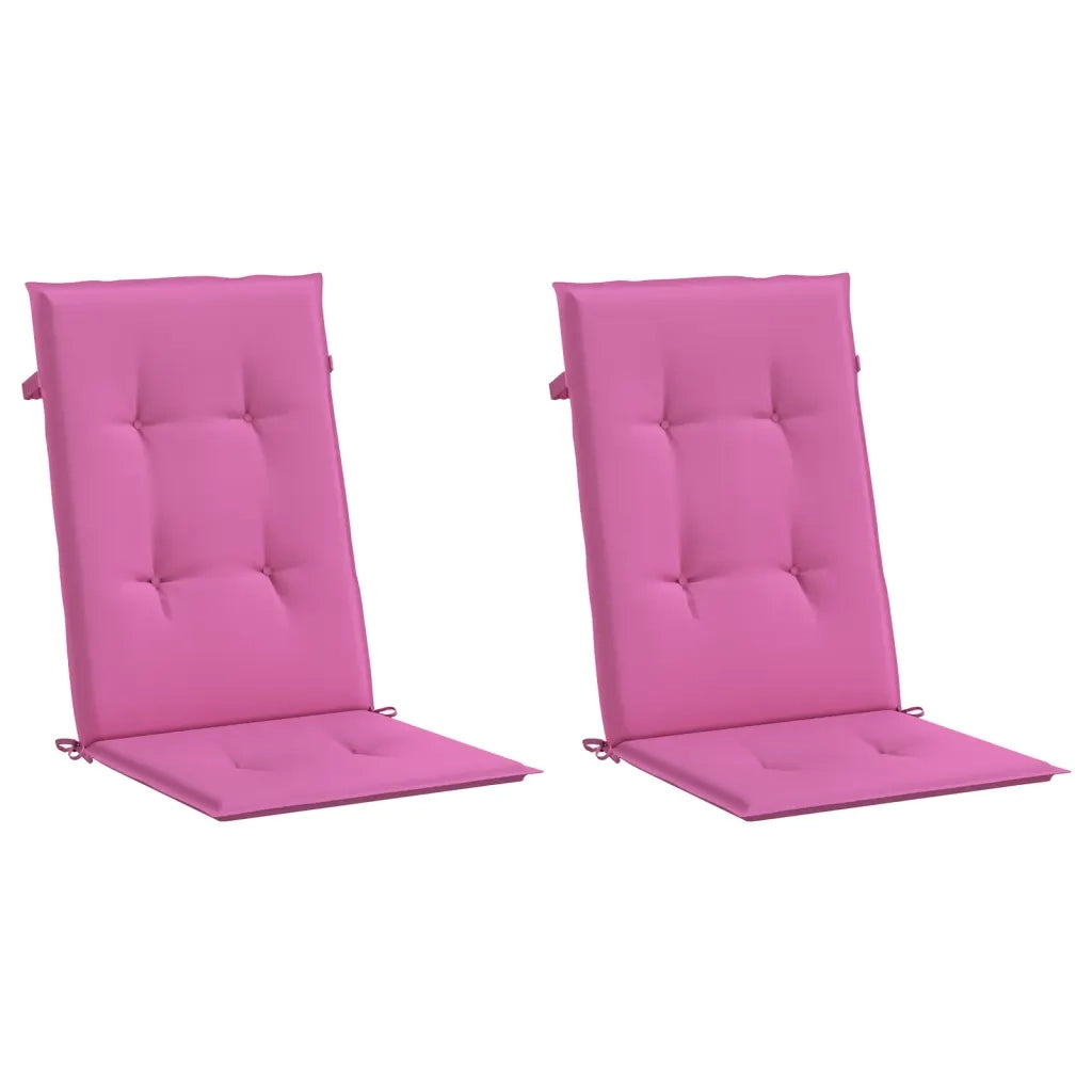 Cuscini per Sedie 2 pz Rosa 120x50x3 cm in Tessuto