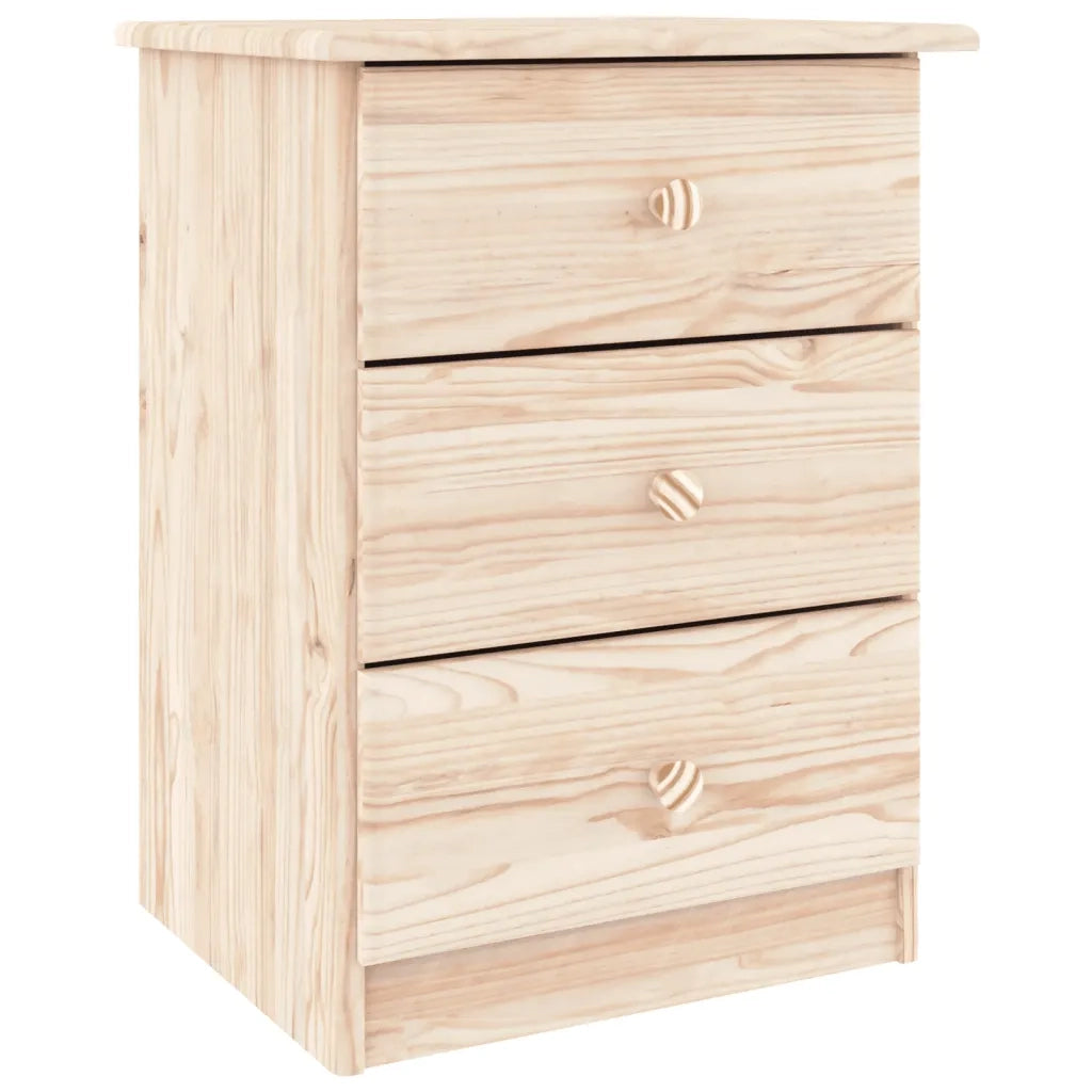 Comodino ALTA 41x35x55,5 cm in Legno Massello di Pino