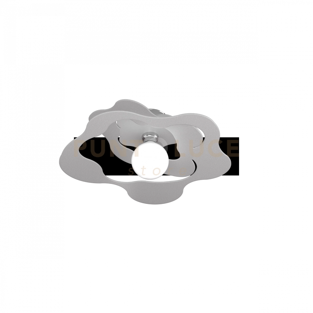 RIPPLES PLAFONIERA D.50 CM. 1 LUCE GRIGIO 1158-PL50-GR
