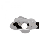 RIPPLES PLAFONIERA D.50 CM. 1 LUCE GRIGIO 1158-PL50-GR