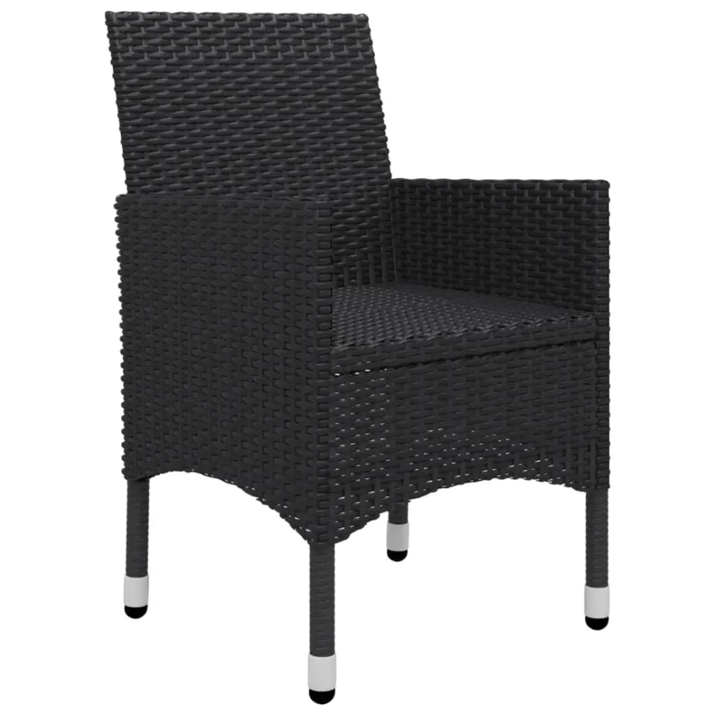 Set Mobili da Pranzo per Giardino 5 pz Nero cod mxl 69235