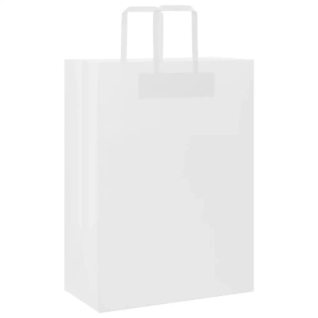 vidaXL Sacchetti di Carta 50 pz con Manici Bianchi 32x17x44 cm