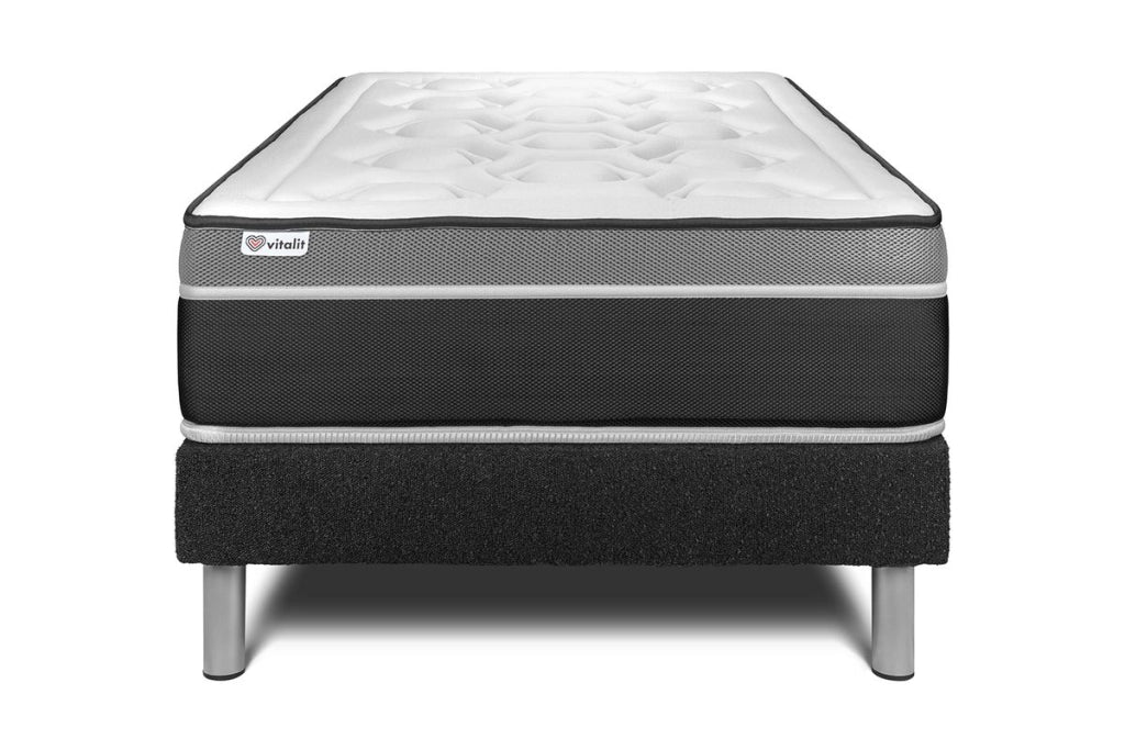 Letto con materasso VITAL CARE 120 x 200 cm Rete Kit Nero