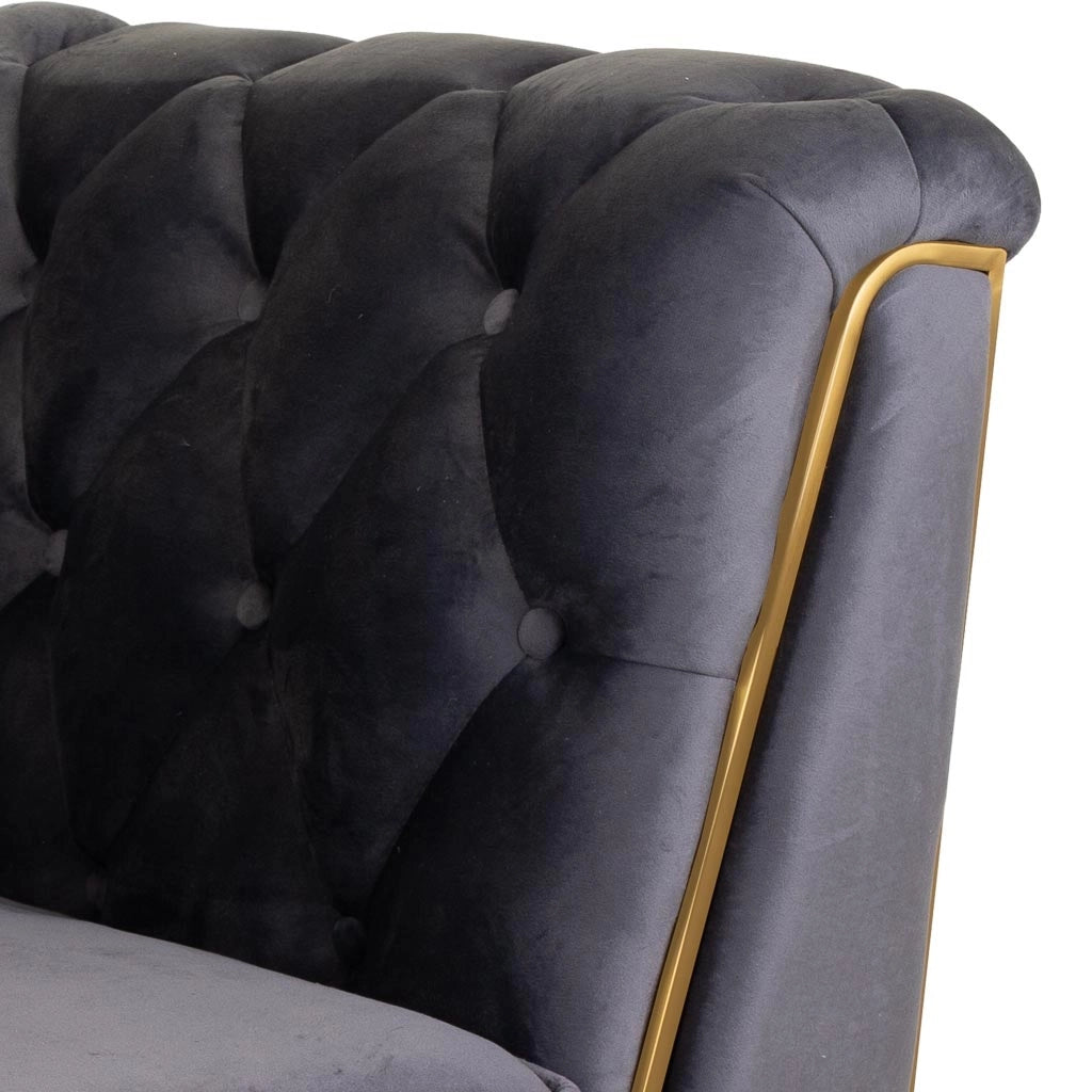 Poltrona imbottita grigia 104x72x75h
